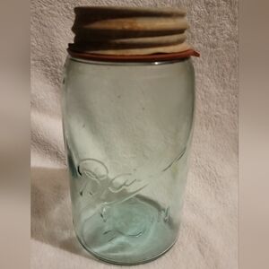 Vintage 1910-1923 Blue Ball Quart Mason Jar #11
